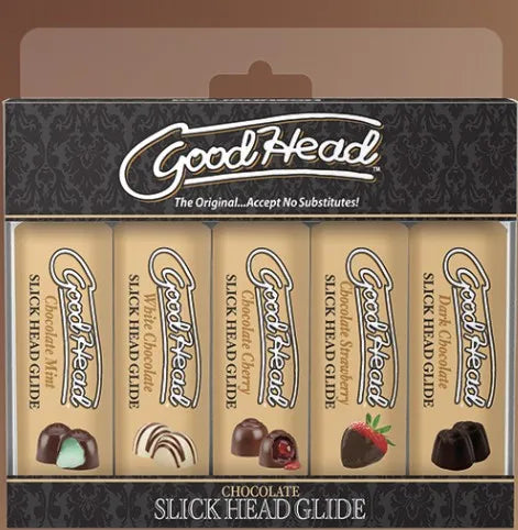 GoodHead Slick Head Glide Chocolate 5 Pack 1 Oz
